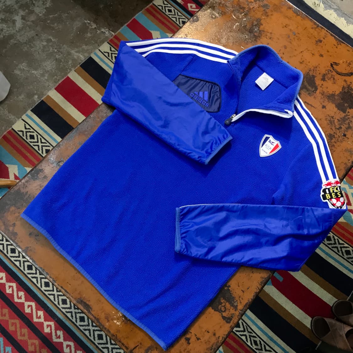 아디다스 2012 수원삼성 블루 후리스 아노락 남성 102 여성 루즈핏 상품이미지2