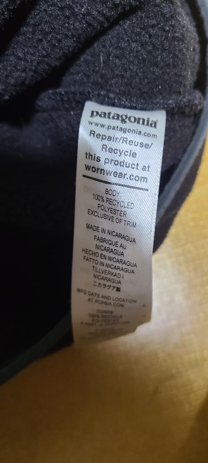 파타고니아 신칠라 블랙 포지그레이m사이즈 상품이미지2