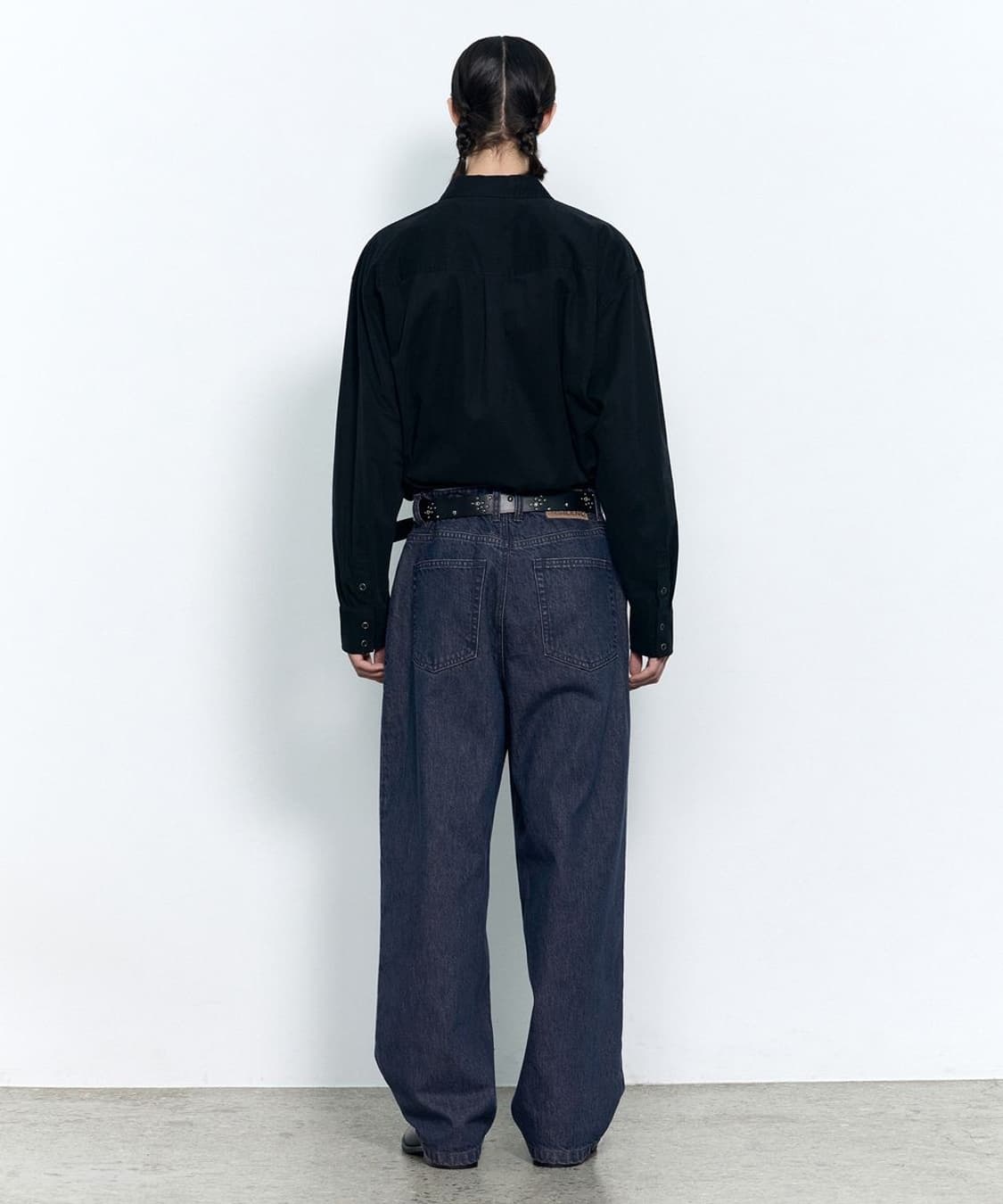 인사일런스 CAlIK 네추럴 워시드 데님 팬츠 바지 미드블루 S 상품이미지5