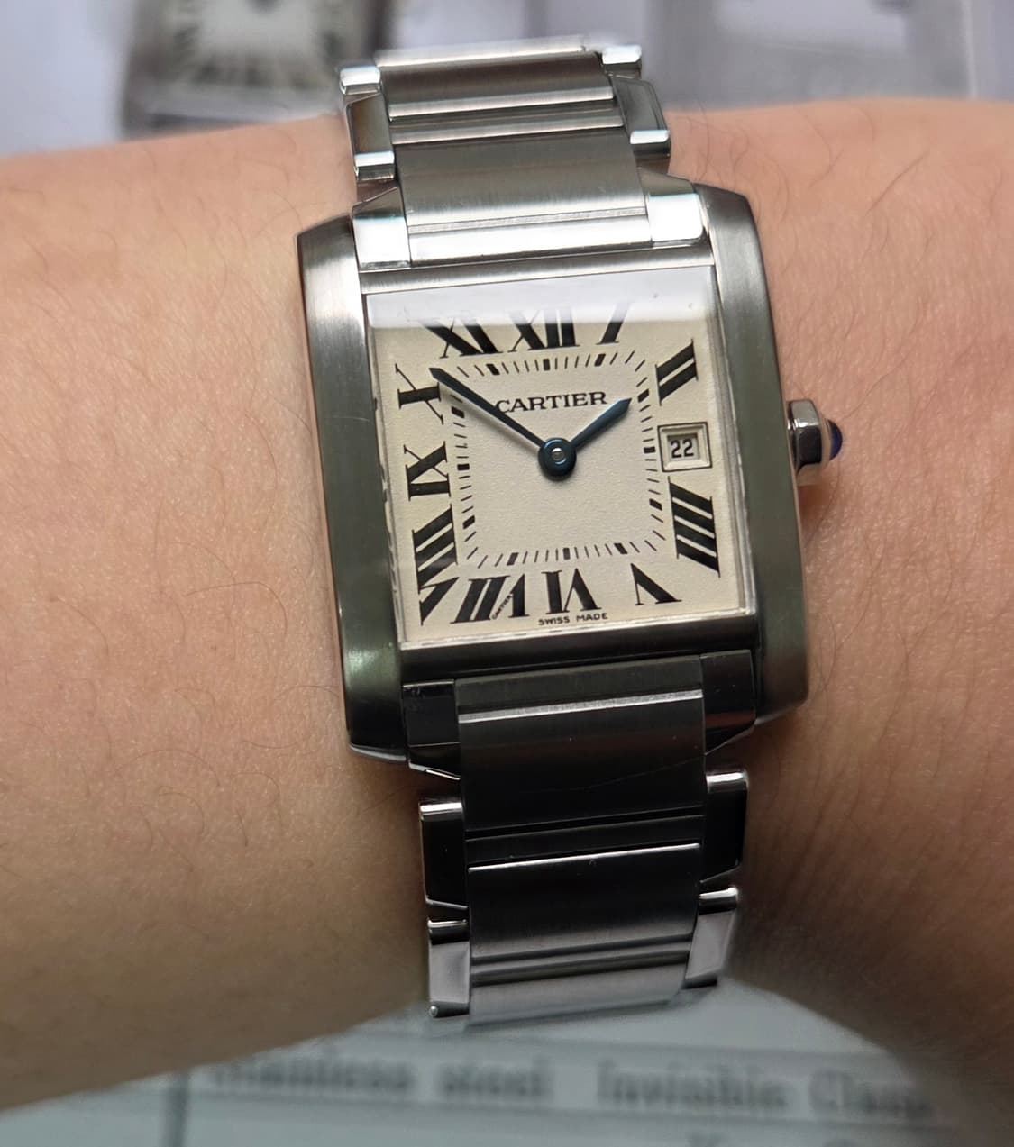 까르띠에 프랑세즈 탱크 2465 올스틸 중형 쿼츠 브레이슬릿 ver. ( 상품이미지10