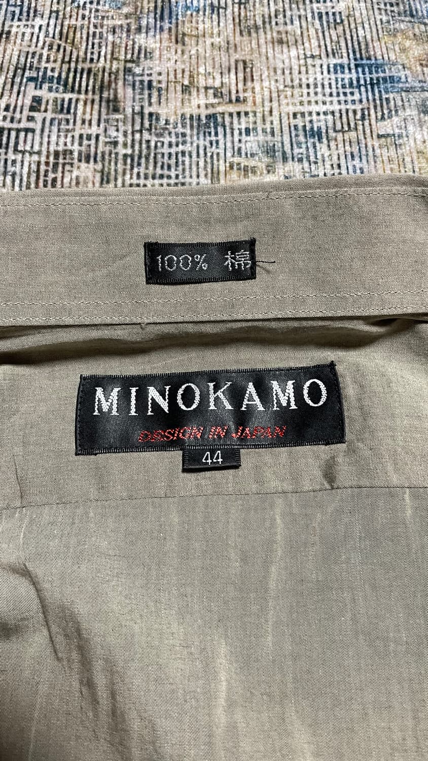 JPN 90s~00s 일본 빈티지 Y2K 아메카지 카키베이지 코튼 셔츠 상품이미지9
