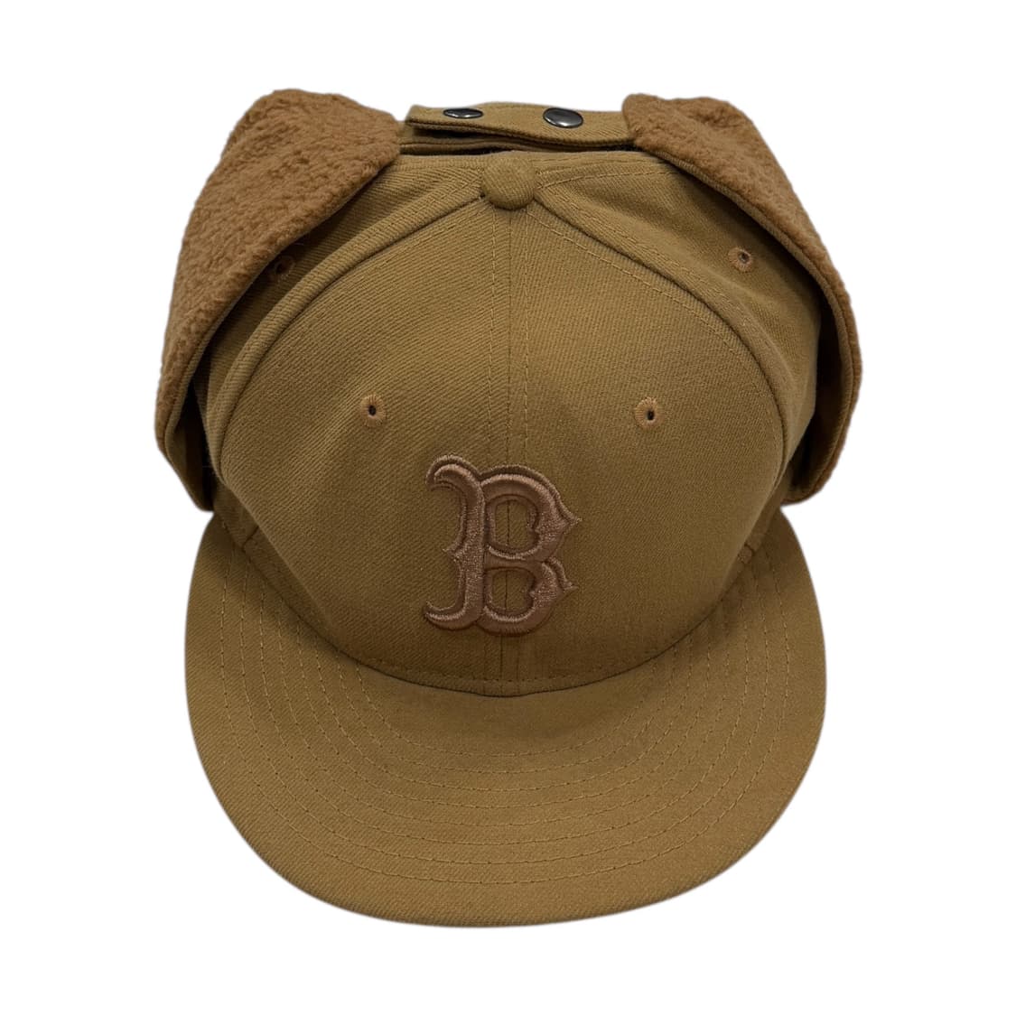 뉴에라 빈티지 보스턴 트루퍼햇 군밤 귀도리 스냅백 모자 위트 브라운 상품이미지1