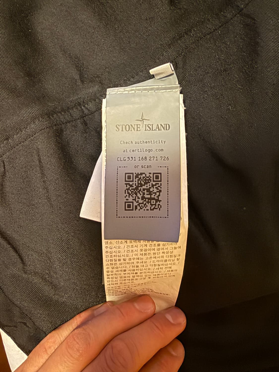 스톤아일랜드 크링클랩스 오버셔츠 바람막이 블랙L 상품이미지4