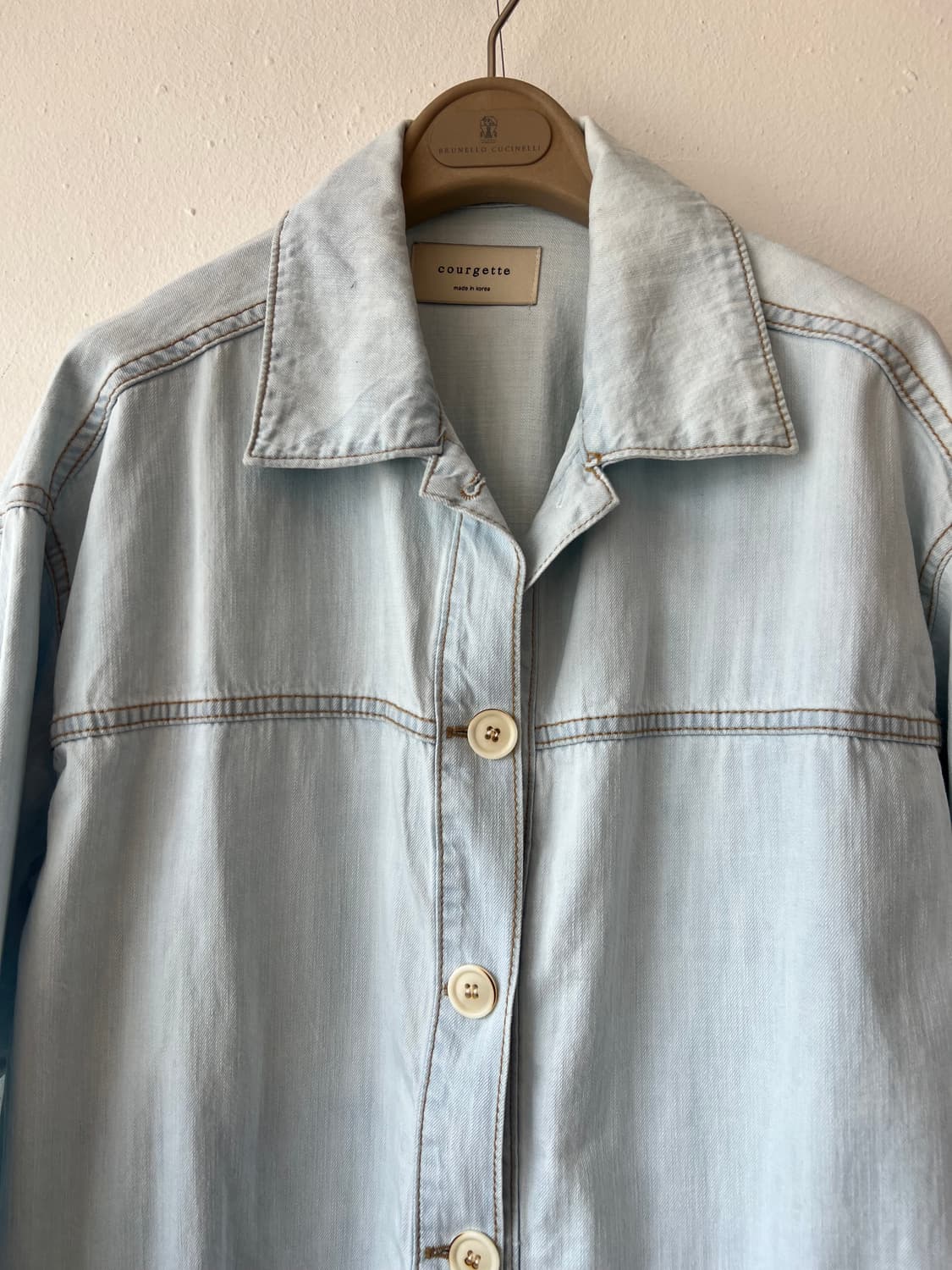 코젯 courgette 여성 연청 워싱데님셔츠자켓 워크자켓 상품이미지1