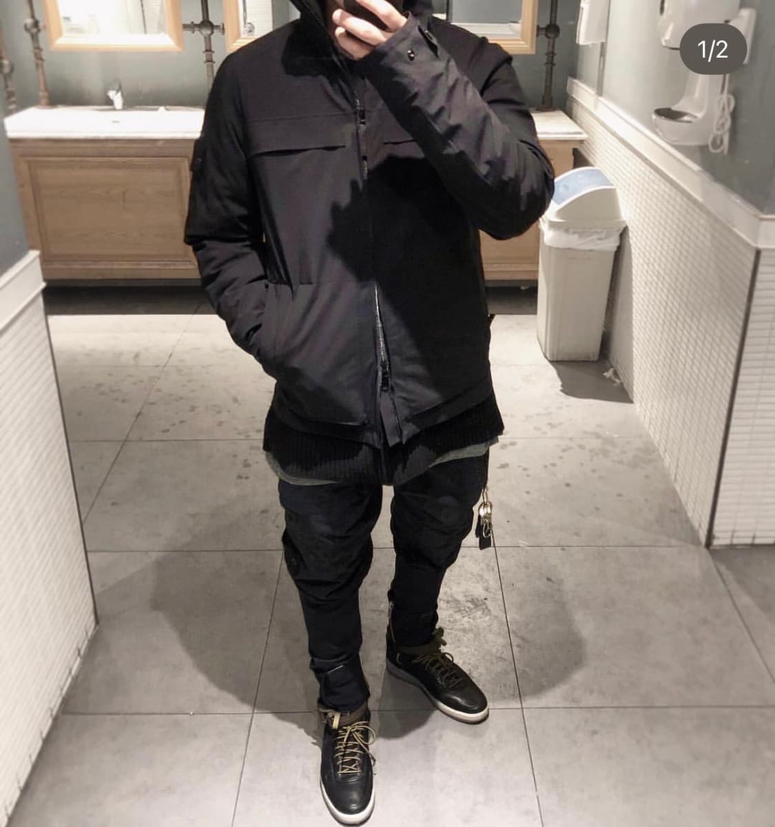 [M] 스톤아일랜드 고스트피스 탱크 자켓 블랙 상품이미지5