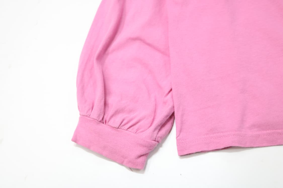 파워퍼프걸 빈티지 하트 그래픽 핑크 롱슬리브 티셔츠 상품이미지4