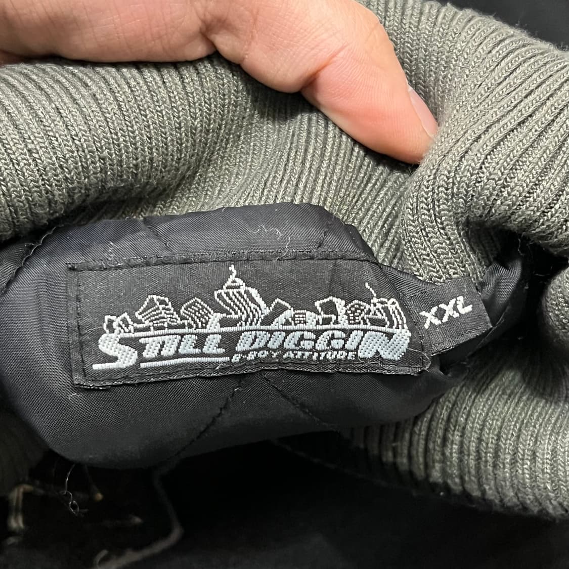  Still Diggin 레더 소매 바시티 자켓 y14409 상품이미지6