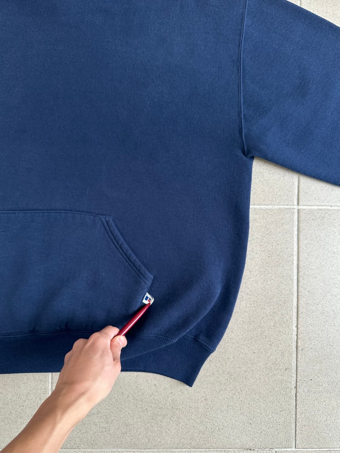 90s 빈티지 러셀 후드 네이비 XL USA 상품이미지3