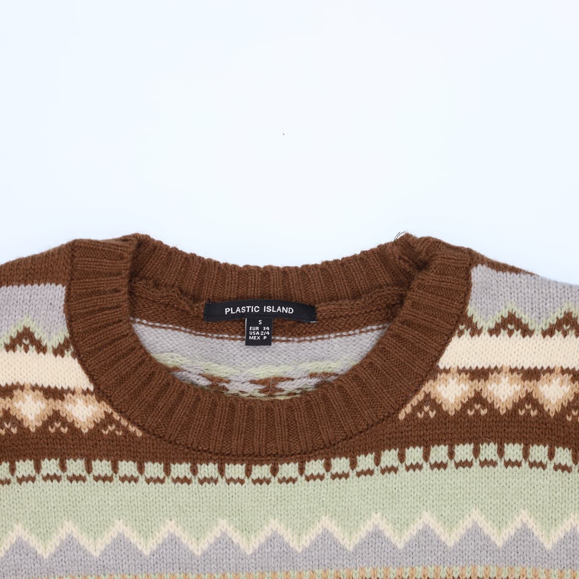 S 플라스틱아일랜드 패턴 니트 0413M 상품이미지3