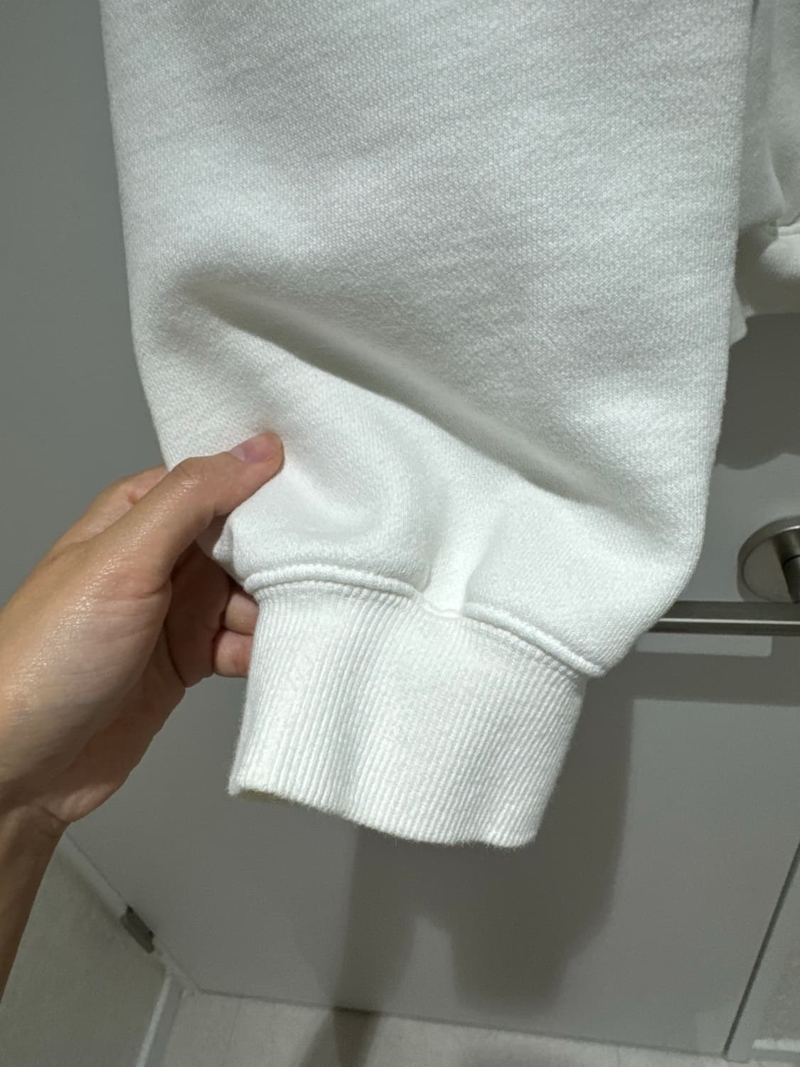 미스치프 패널드 와플 후드집업 화이트 라지 상품이미지9