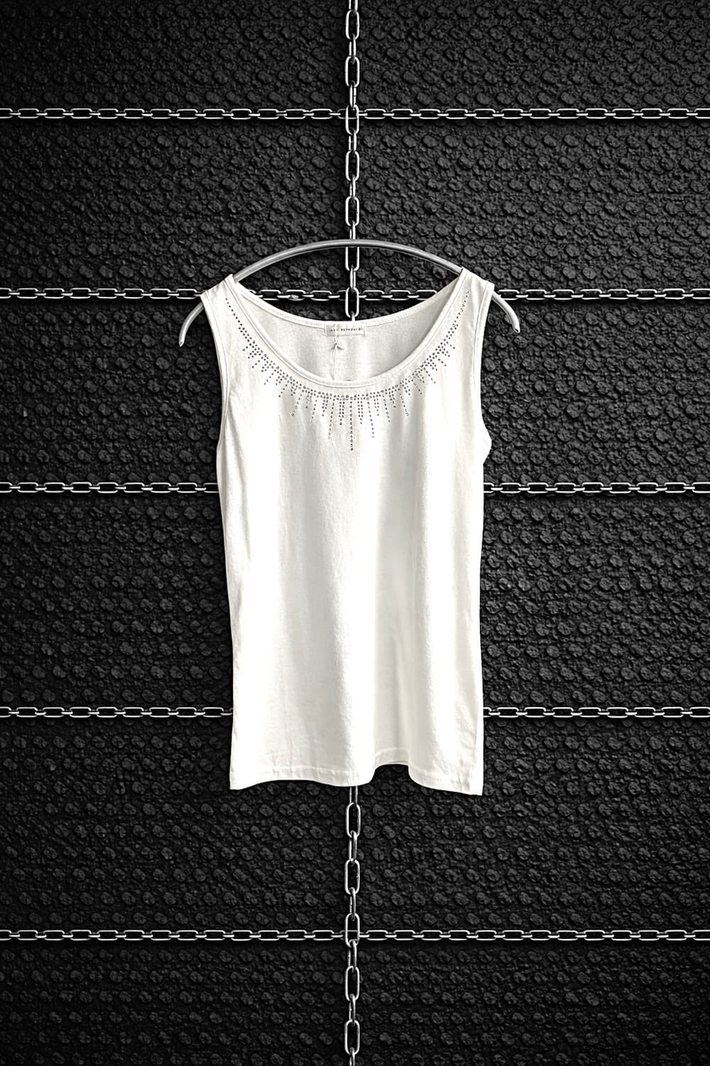 실버 스터드 슬리브리스 상품이미지1