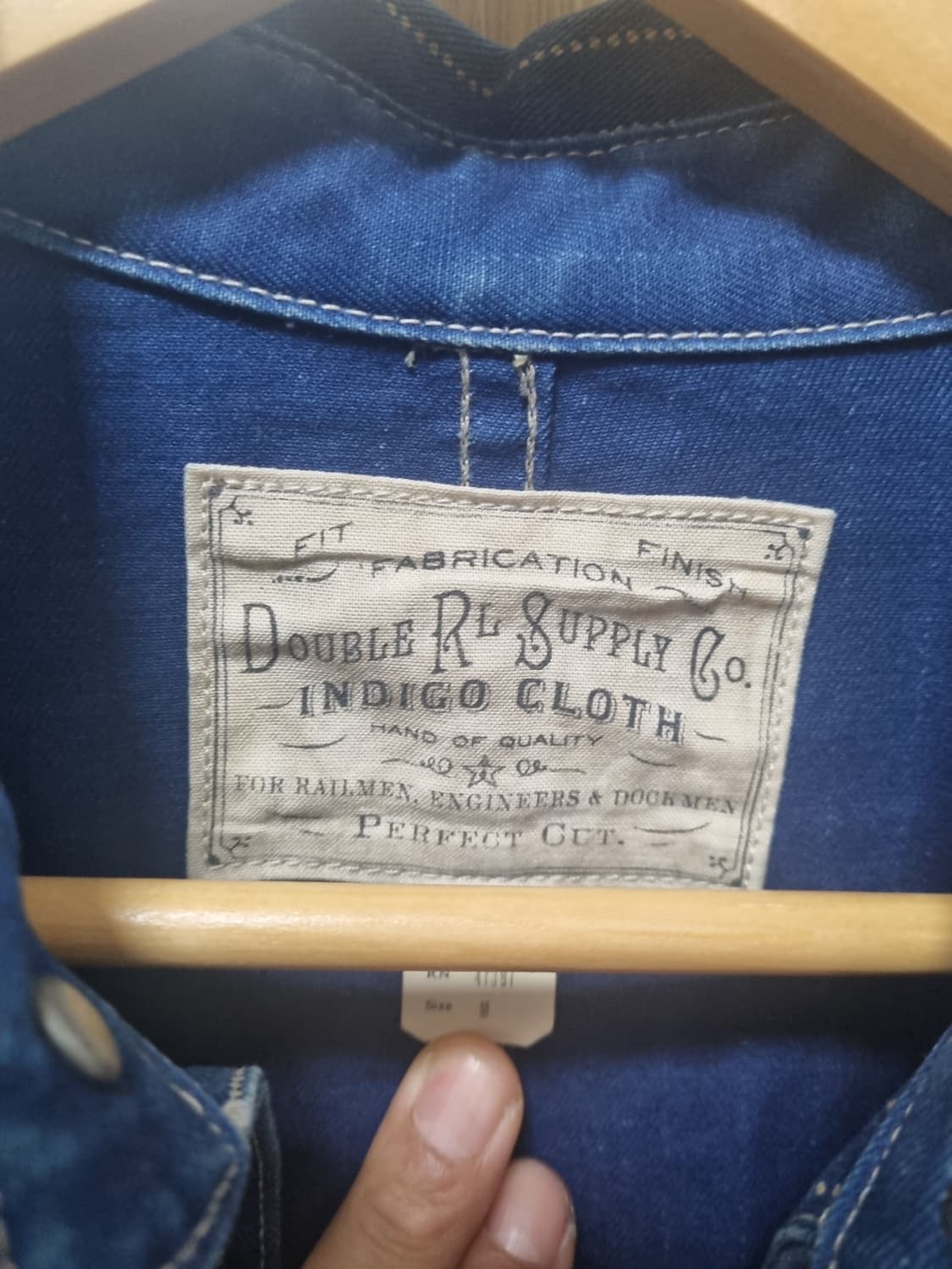 더블알엘 RRL 레일로드 데님 워크자켓 사이즈M 상품이미지5
