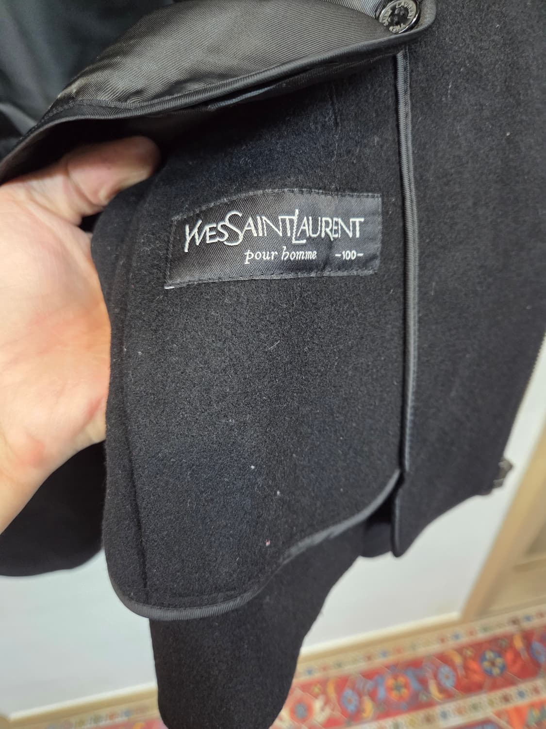 입생로랑 올드스쿨 울 카라 자켓 L 상품이미지6