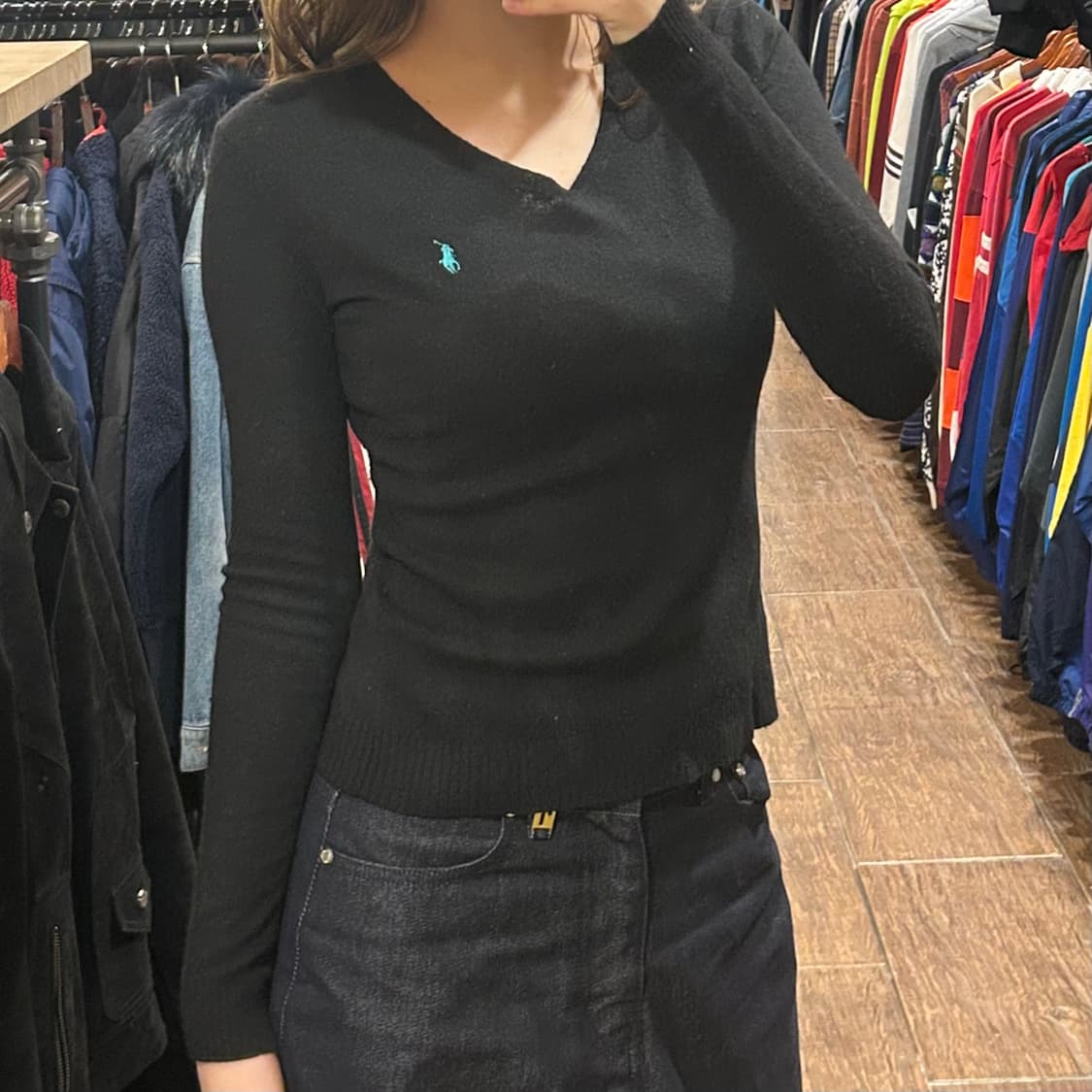 [HI] 폴로 니트 블랙 상품이미지4