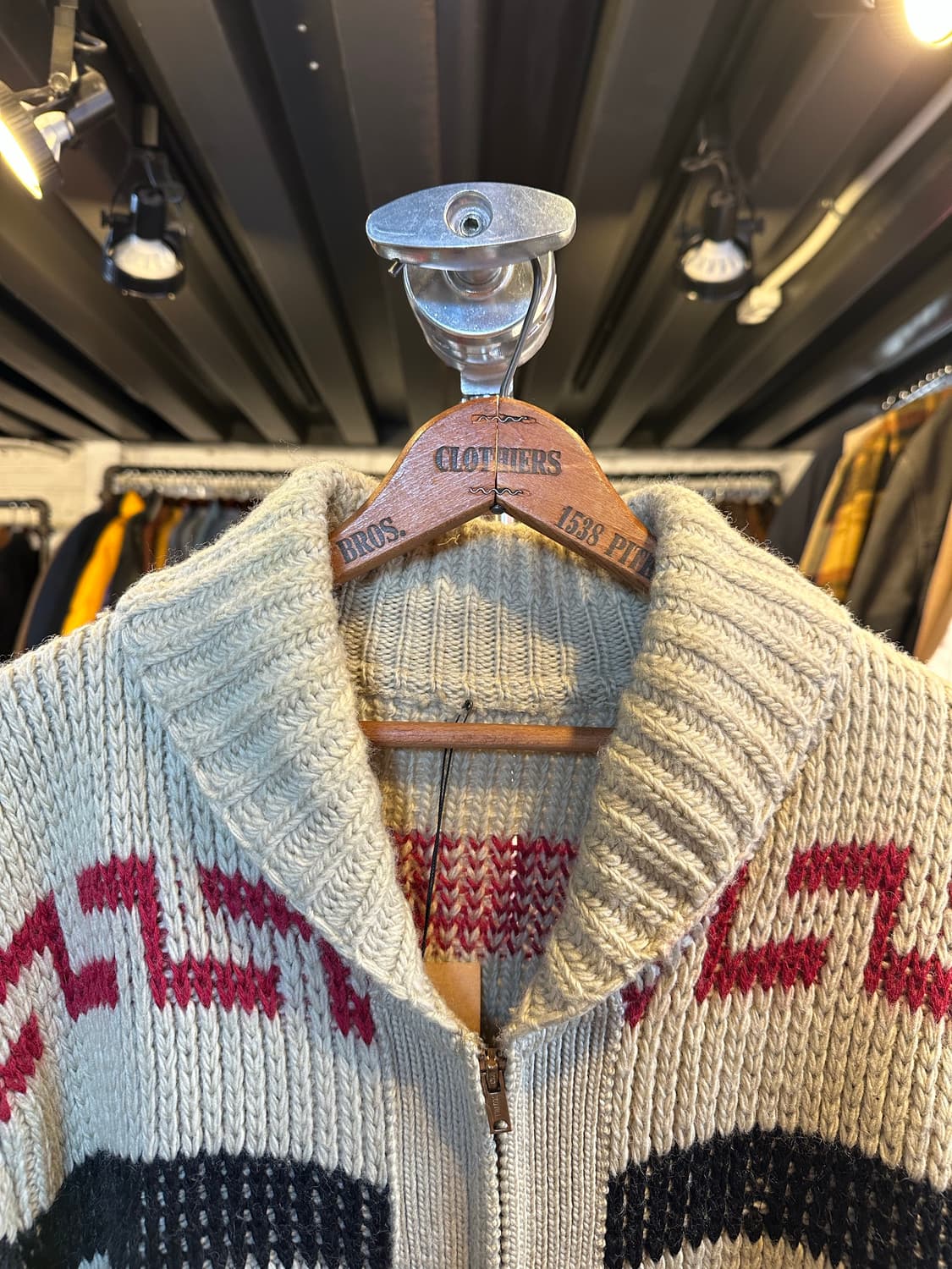 캐나다 헤비 울 코위찬 스웨터 가디건 상품이미지3