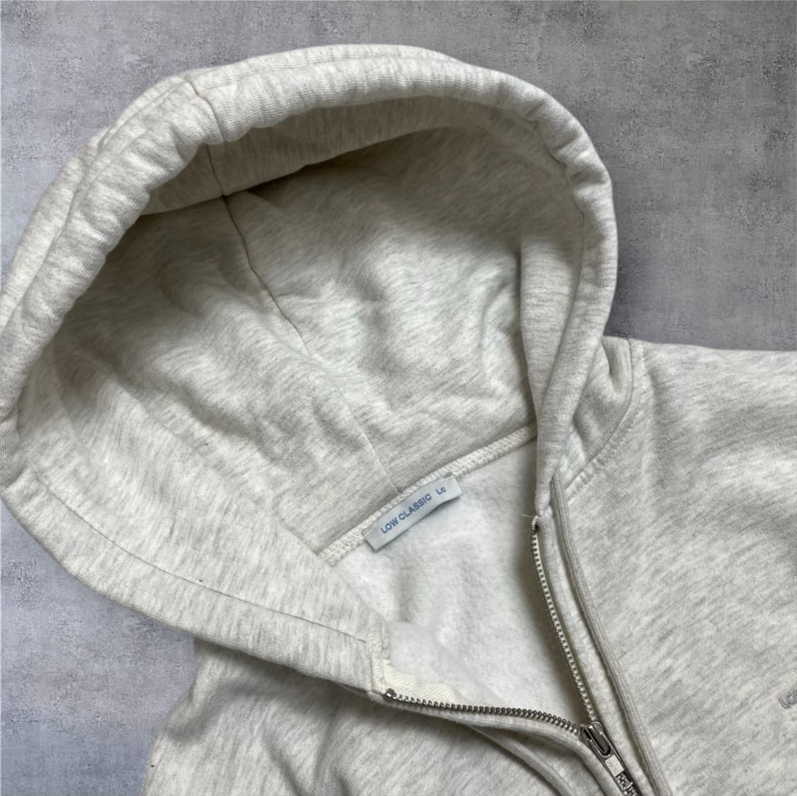 로우클래식 Low classic 오트밀 기모 후드집업 M 상품이미지2