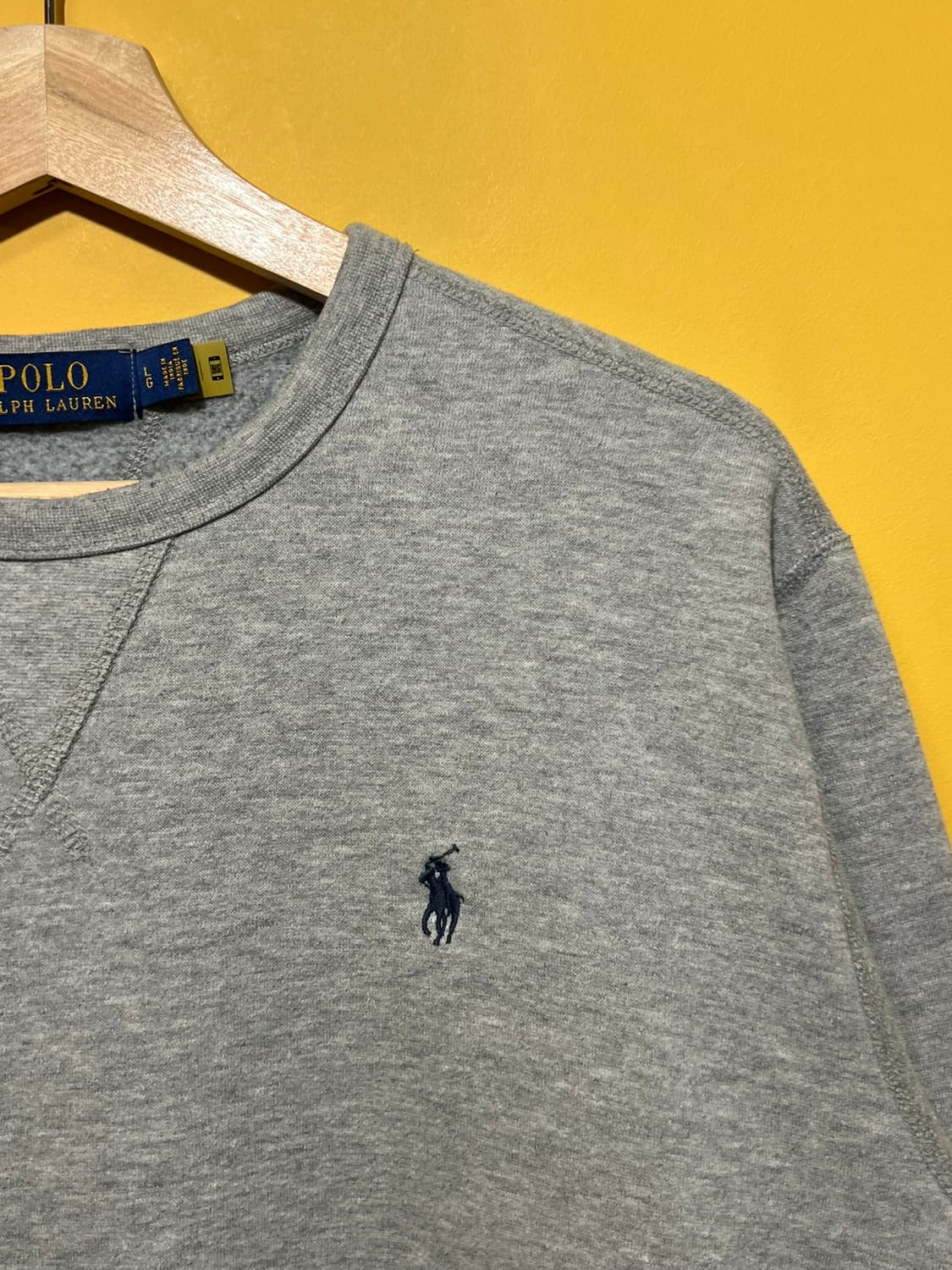 [L] 폴로 랄프로렌 그레이 크루넥 맨투맨 스웨트셔츠 포니 상품이미지2