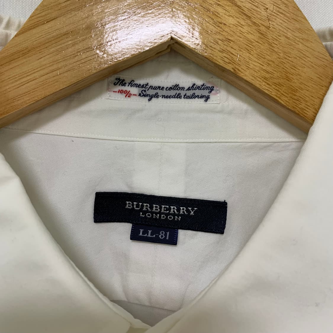 버버리 아이보리 셔츠 긴팔 XL 빈티지 상품이미지6