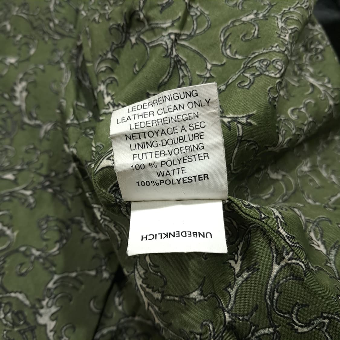 CL333 XL 크루거 80s 독일판 가죽 트라흐텐 그린 자켓 상품이미지7