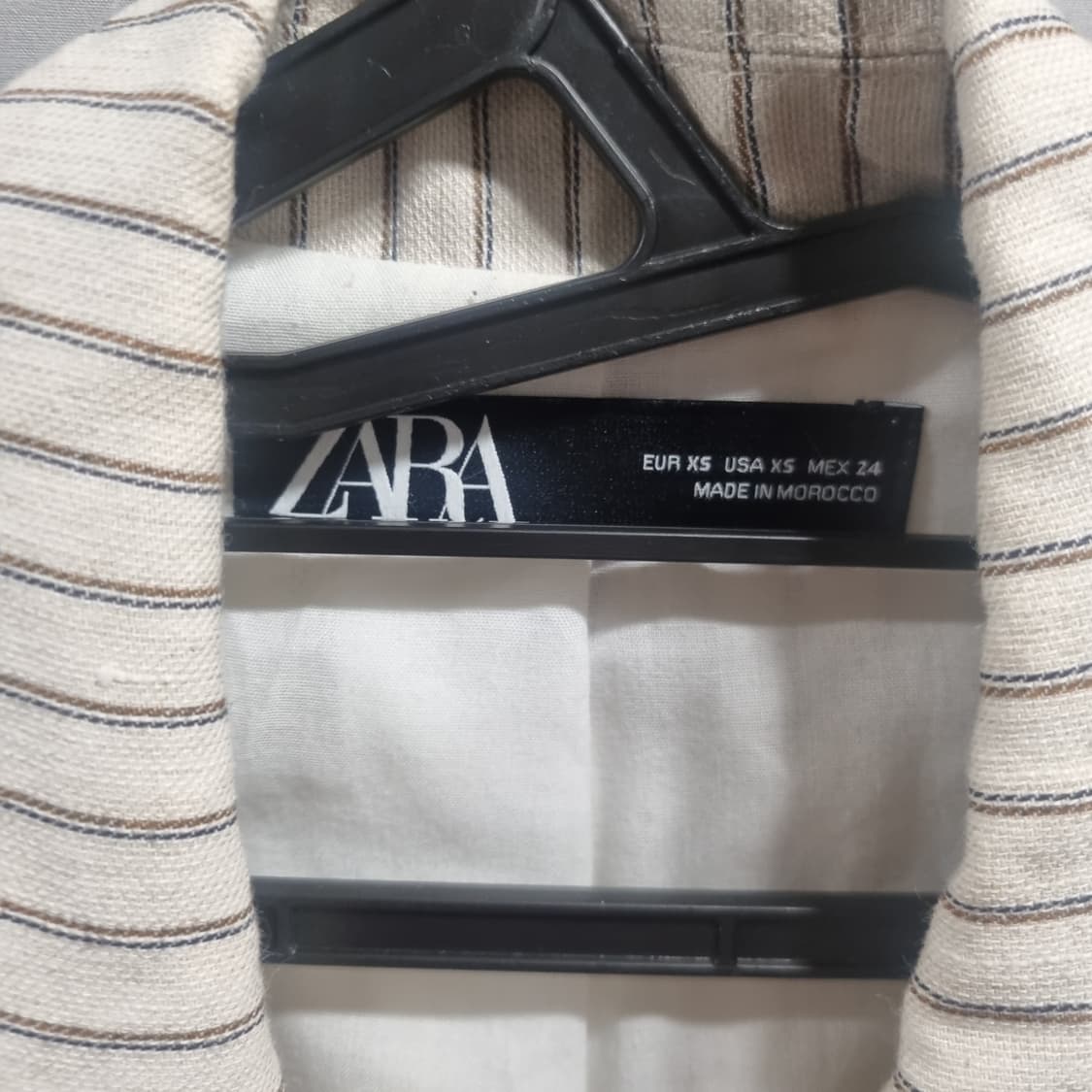 자라 스트라이프 더블 버튼 자켓 상품이미지3