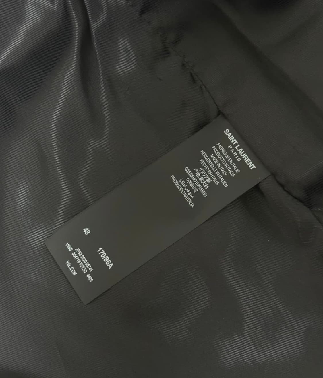 생로랑 테디자켓 블랙 상품이미지4