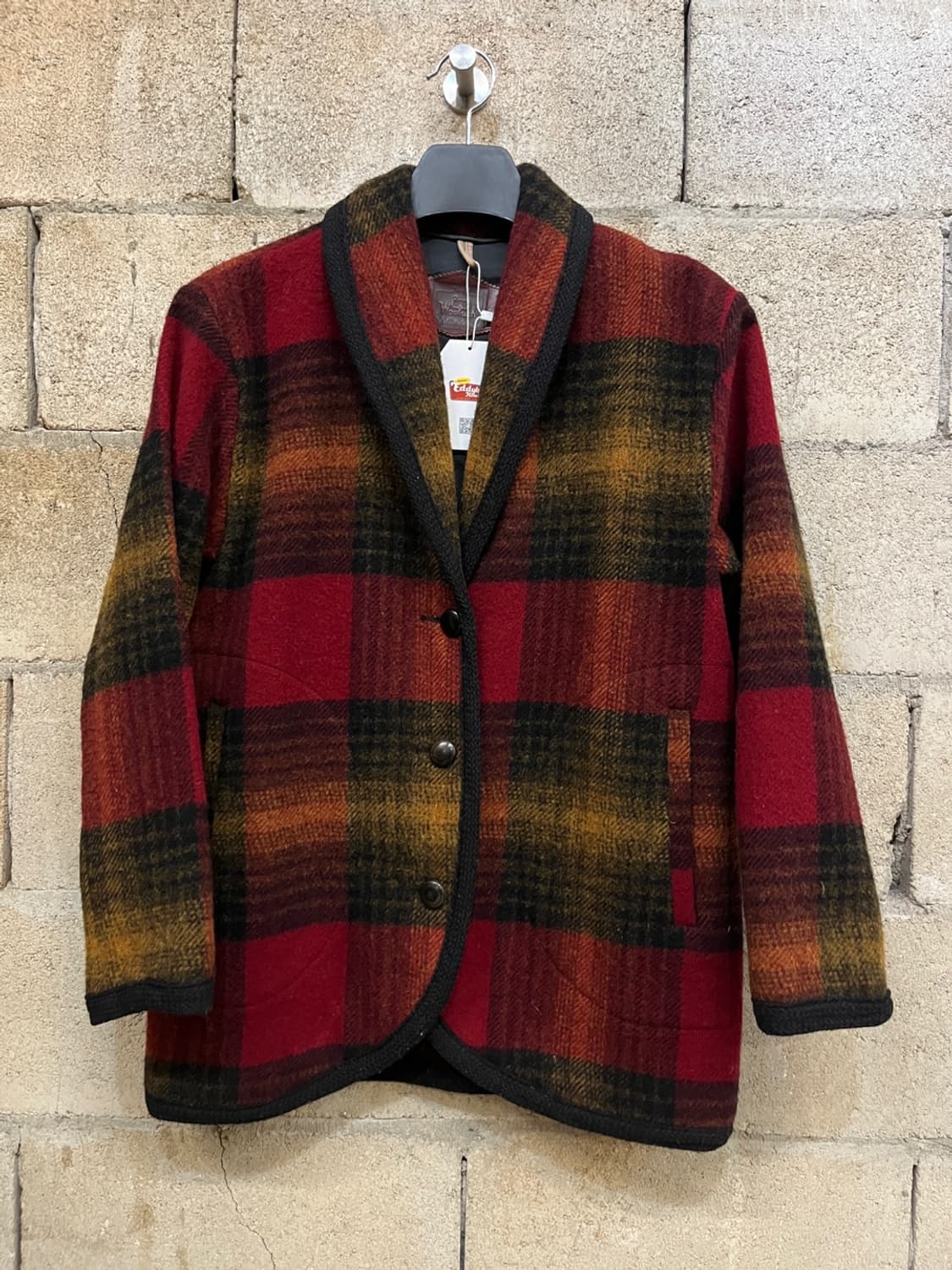 90s 울리치 울 숄 카라 자켓 상품이미지1