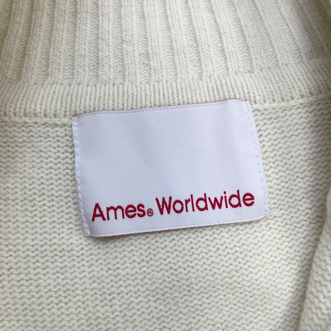 아메스 월드와이드 니트 집업 가디건 아이보리 상품이미지5