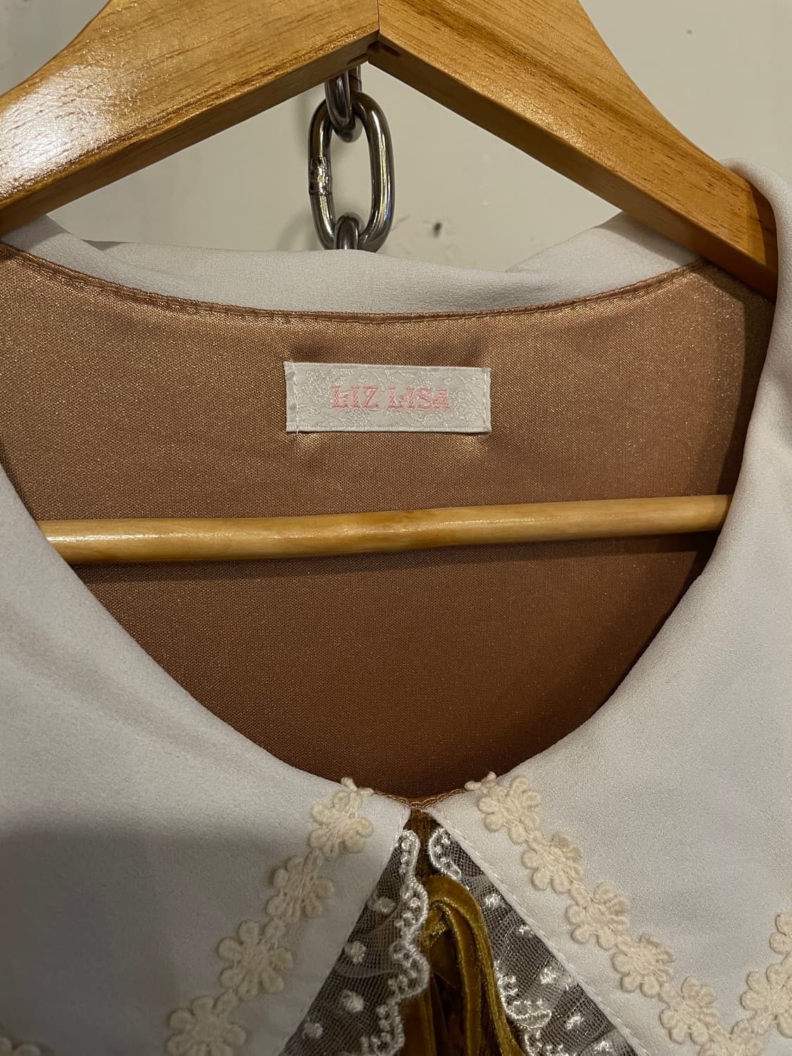 liz lisa 리즈리사 레이스 리본 스트랩 브라운 원피스 러블리 갸루 상품이미지6