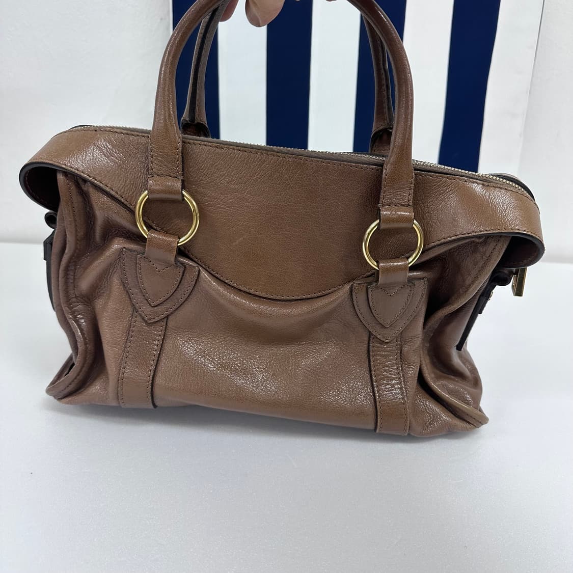 크제이콥스 브라운 레더 토트백 가죽 가방 상품이미지6