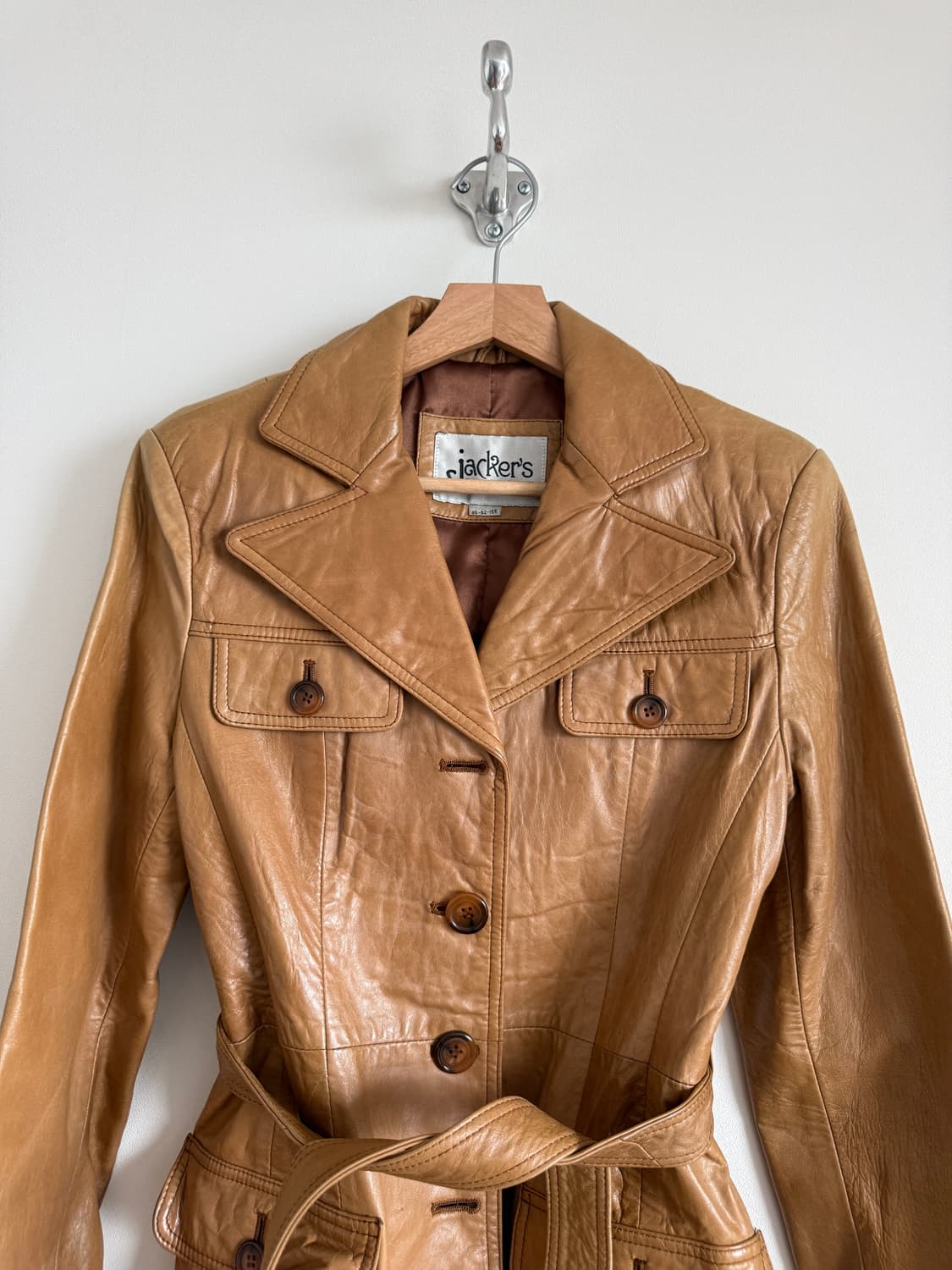 Vintage Jacker's 램스킨 레더 코트 상품이미지2