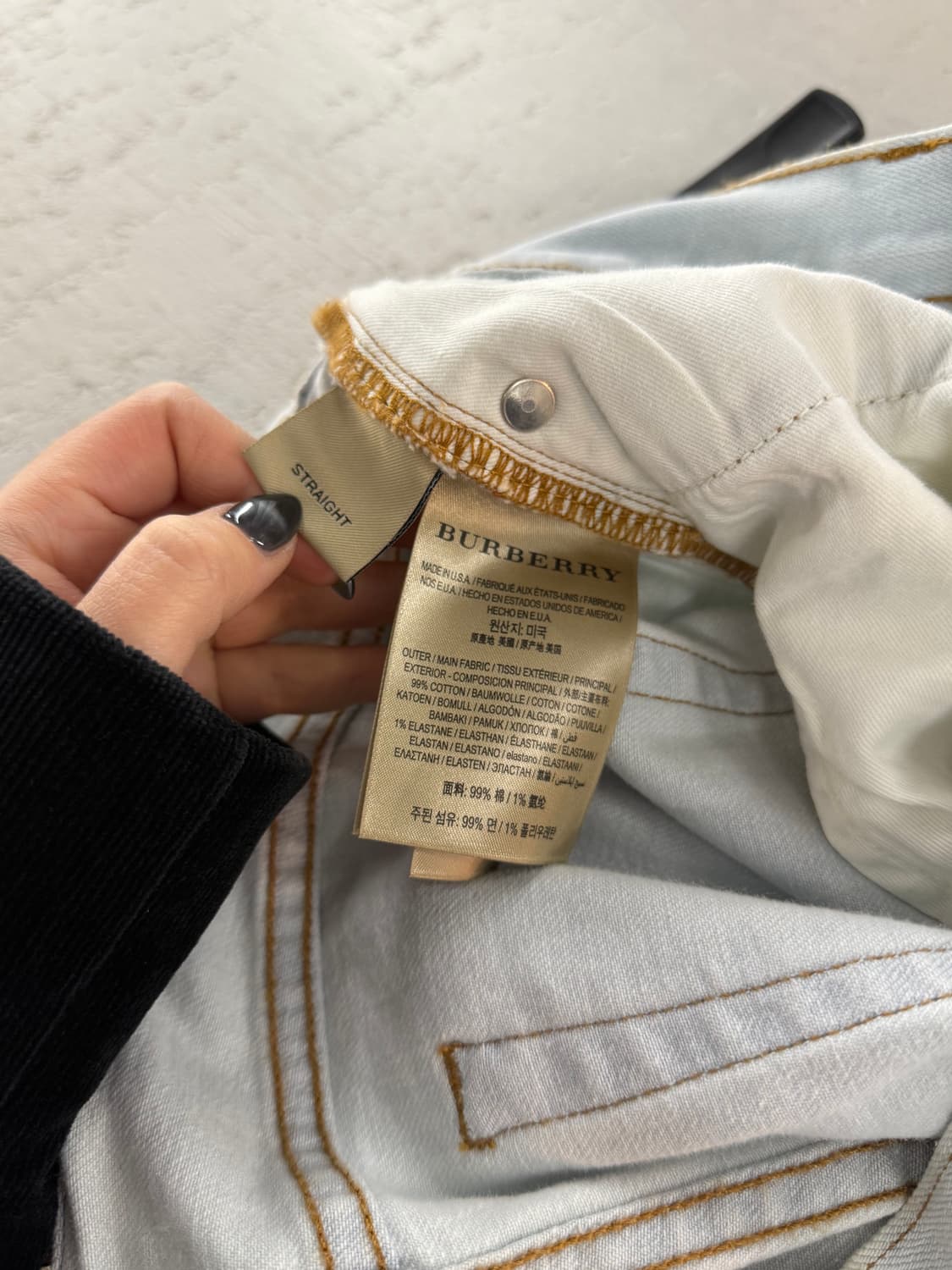 버버리 정품 남성 연청 청바지 W30 L32 상품이미지8