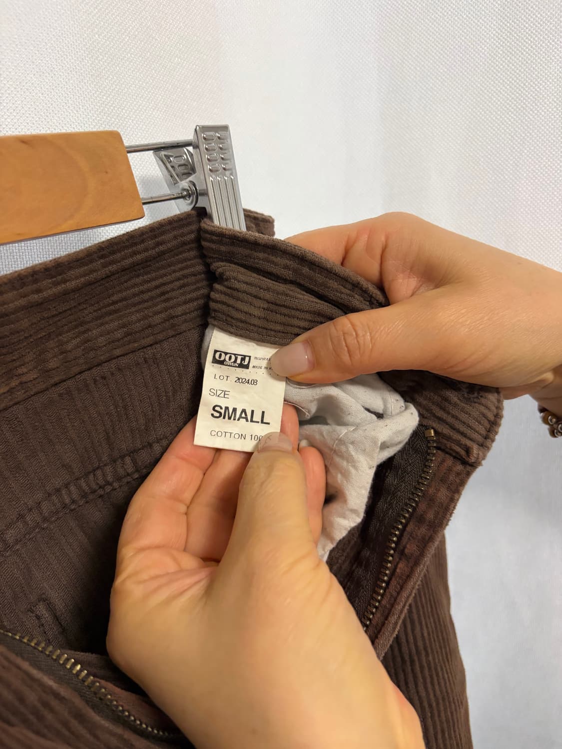 OOTJ 오오티제이 코튼 브라운 팬츠 상품이미지6