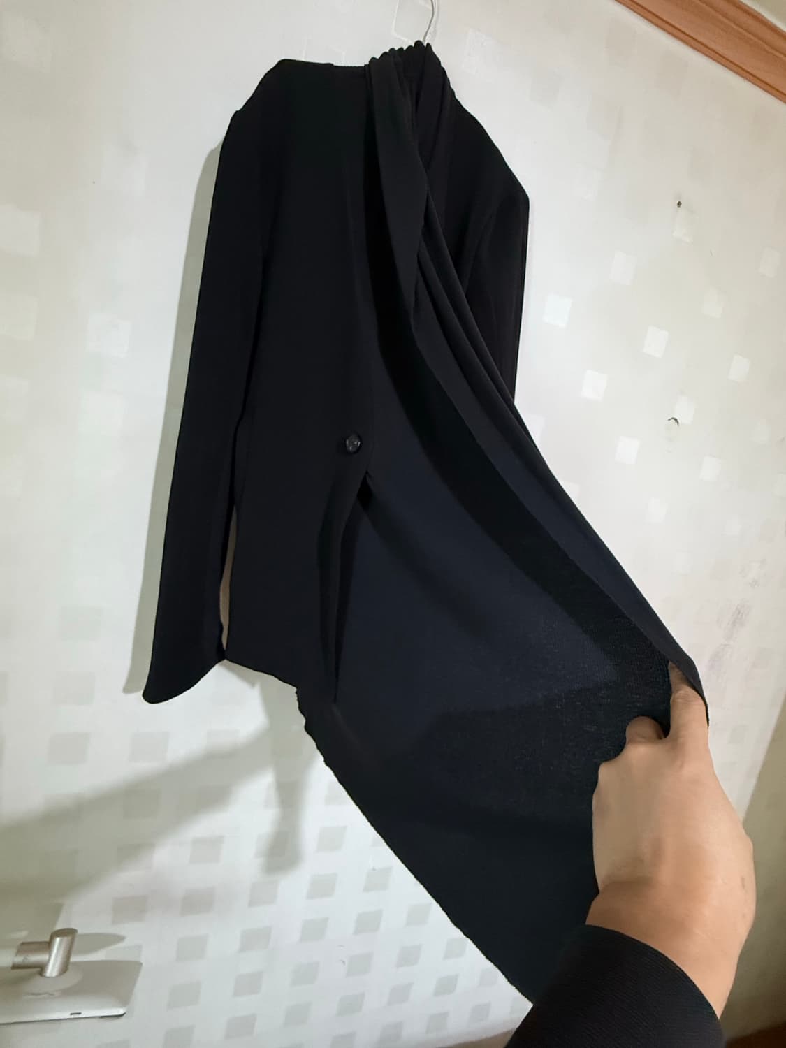 No Id  머플러 레이어드 자켓 상품이미지7