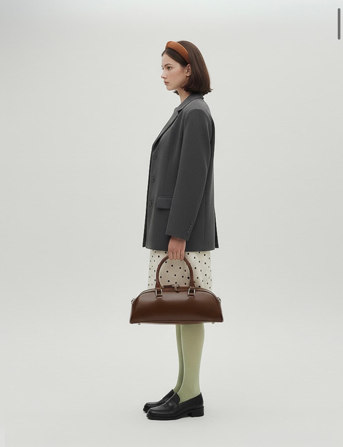 프렌즈손데토이 하프문 볼링백 토트_블랙 상품이미지3