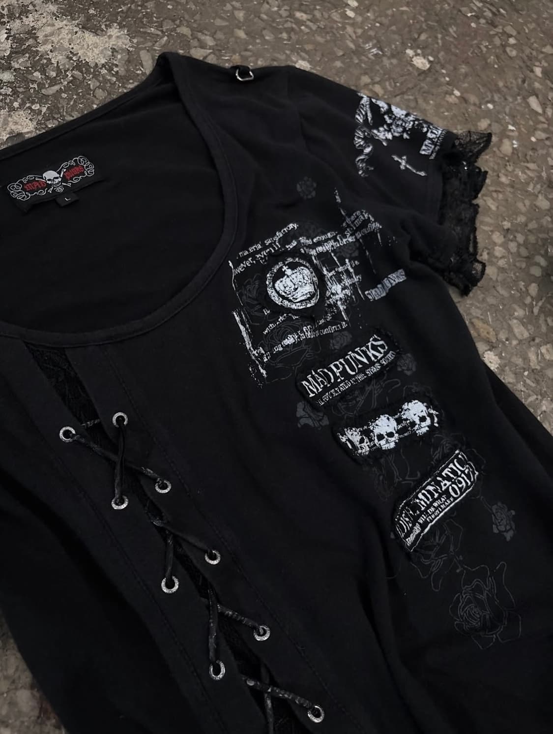 MAD PUNKS Rope Detail Top 상품이미지2