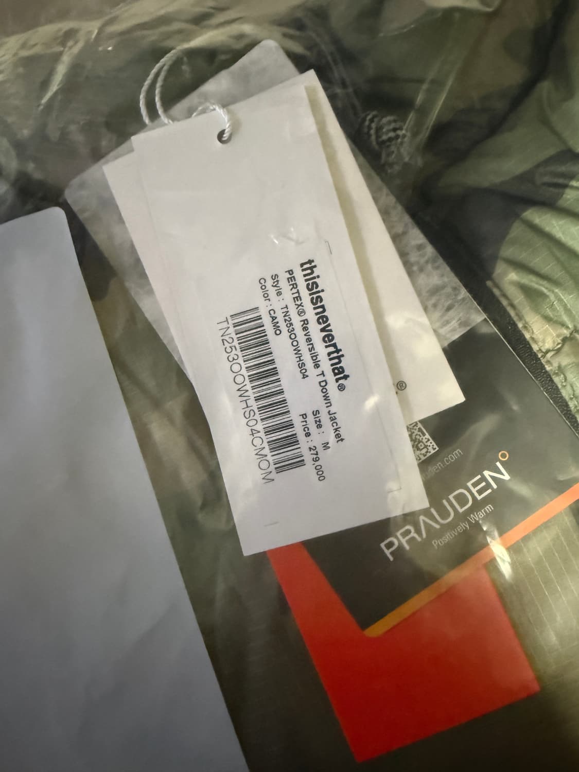 M사이즈 디스이즈네버댓 퍼텍스 리버시블 다운 패딩 카모 상품이미지2