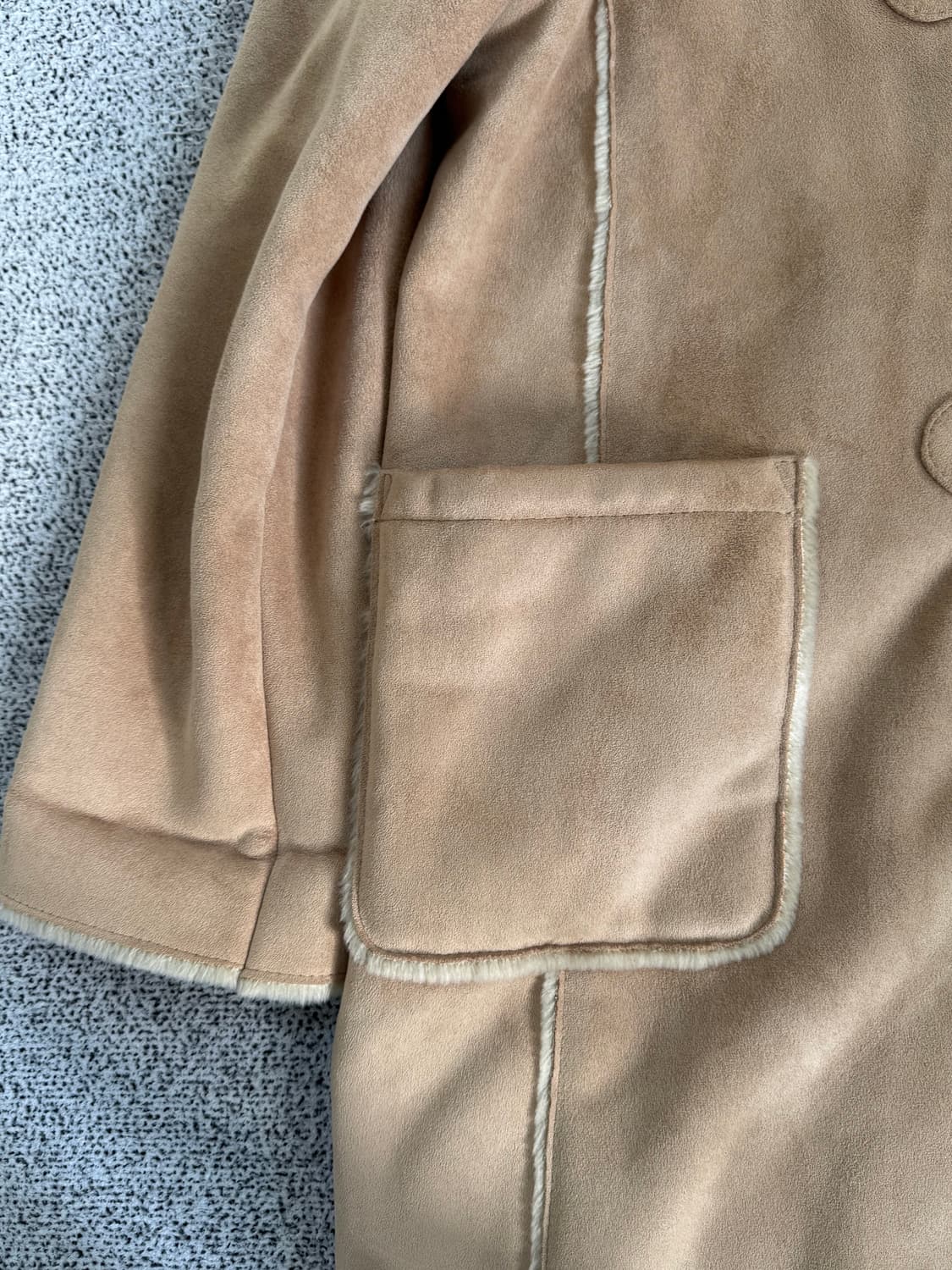 히피무드 베이지 무스탕 상품이미지7