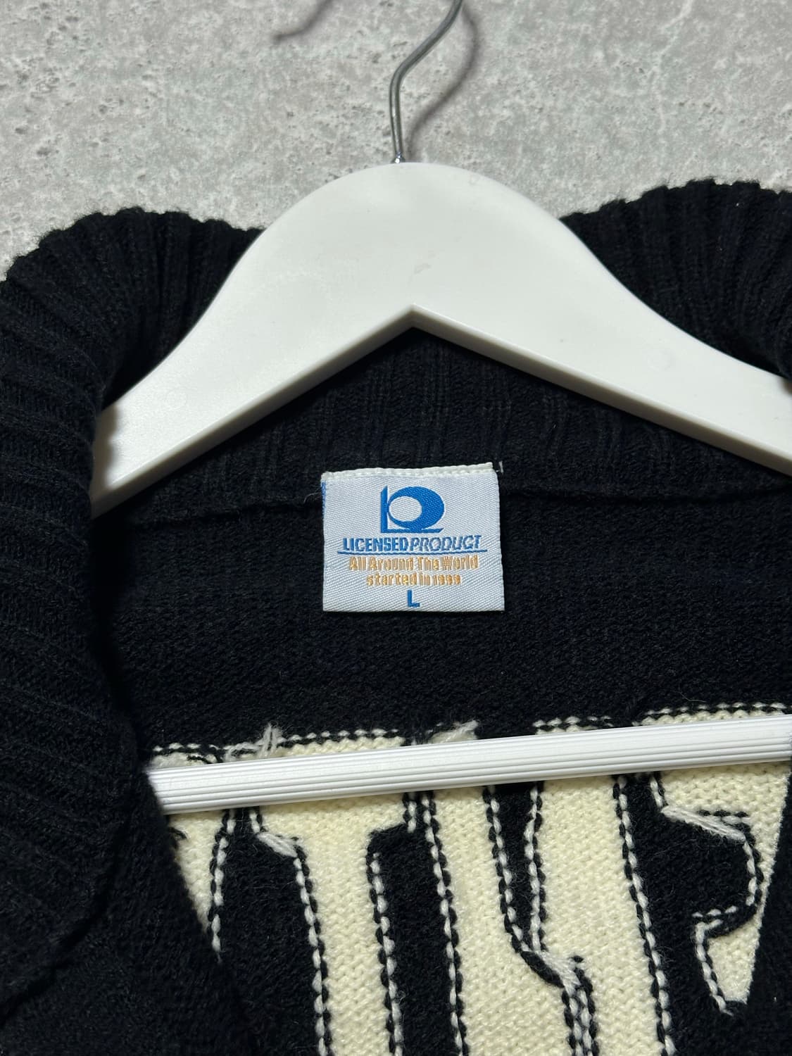 빈티지 SEVENTY SIX 빅로고 니트집업 상품이미지5