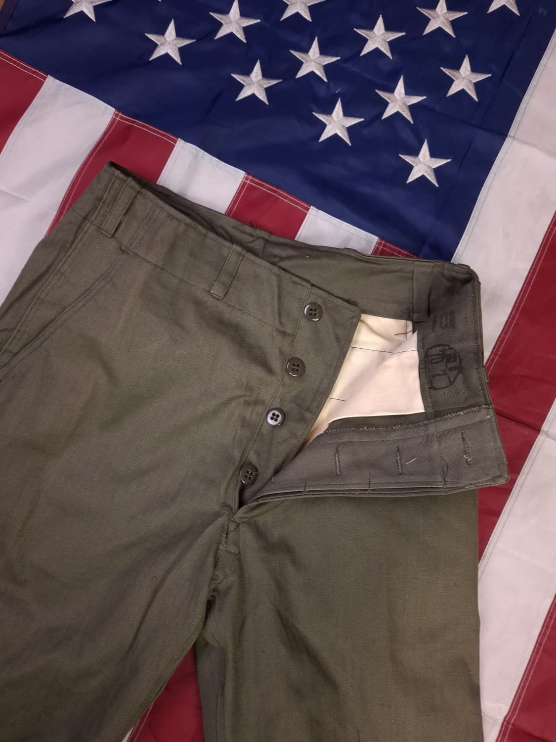새제품 70's 국군용 HBT 전투복 바지 상품이미지2