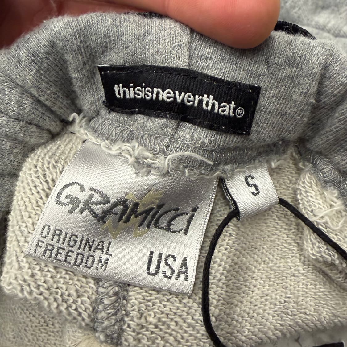 그라미치 X 디스이즈네버댓 그레이 스웻팬츠 S 상품이미지7