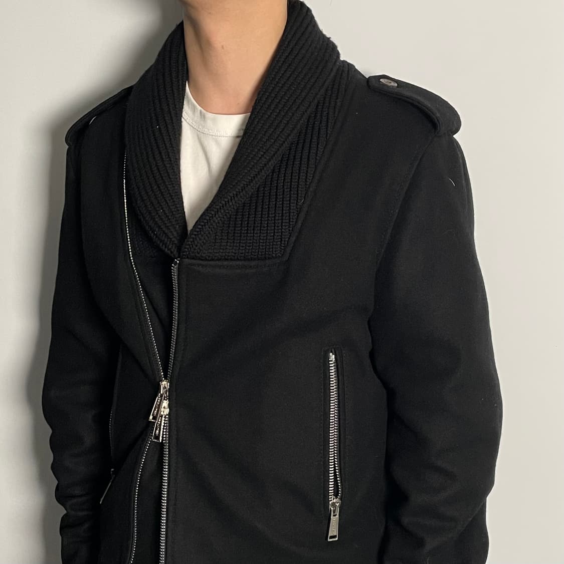 디스퀘어드2 숄카라 울 바이커 자켓 (on.83)   상품이미지2