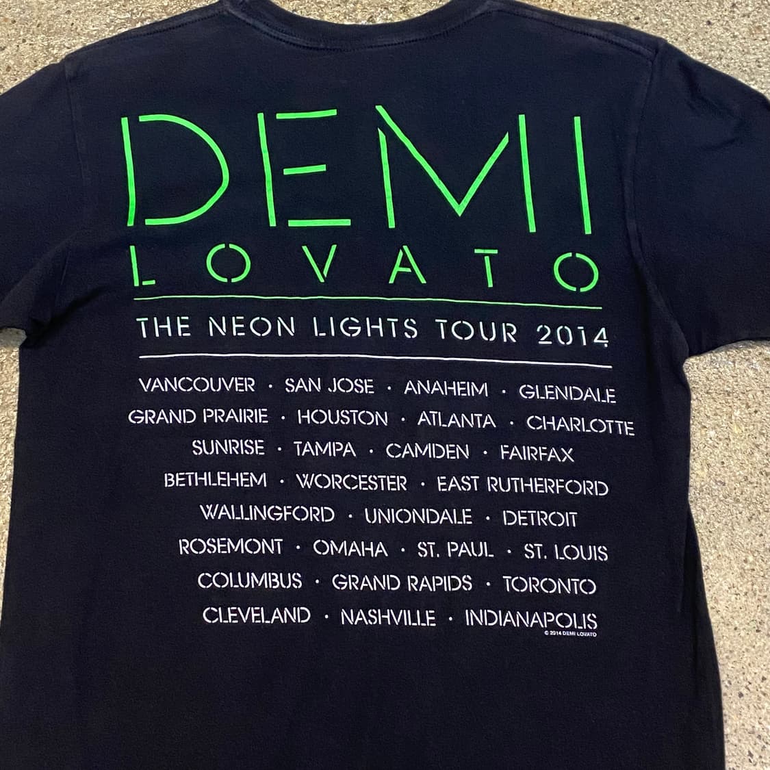 미국 빈티지 데미 로바토 네온라이츠 투어 반팔티 락티셔츠 상품이미지6
