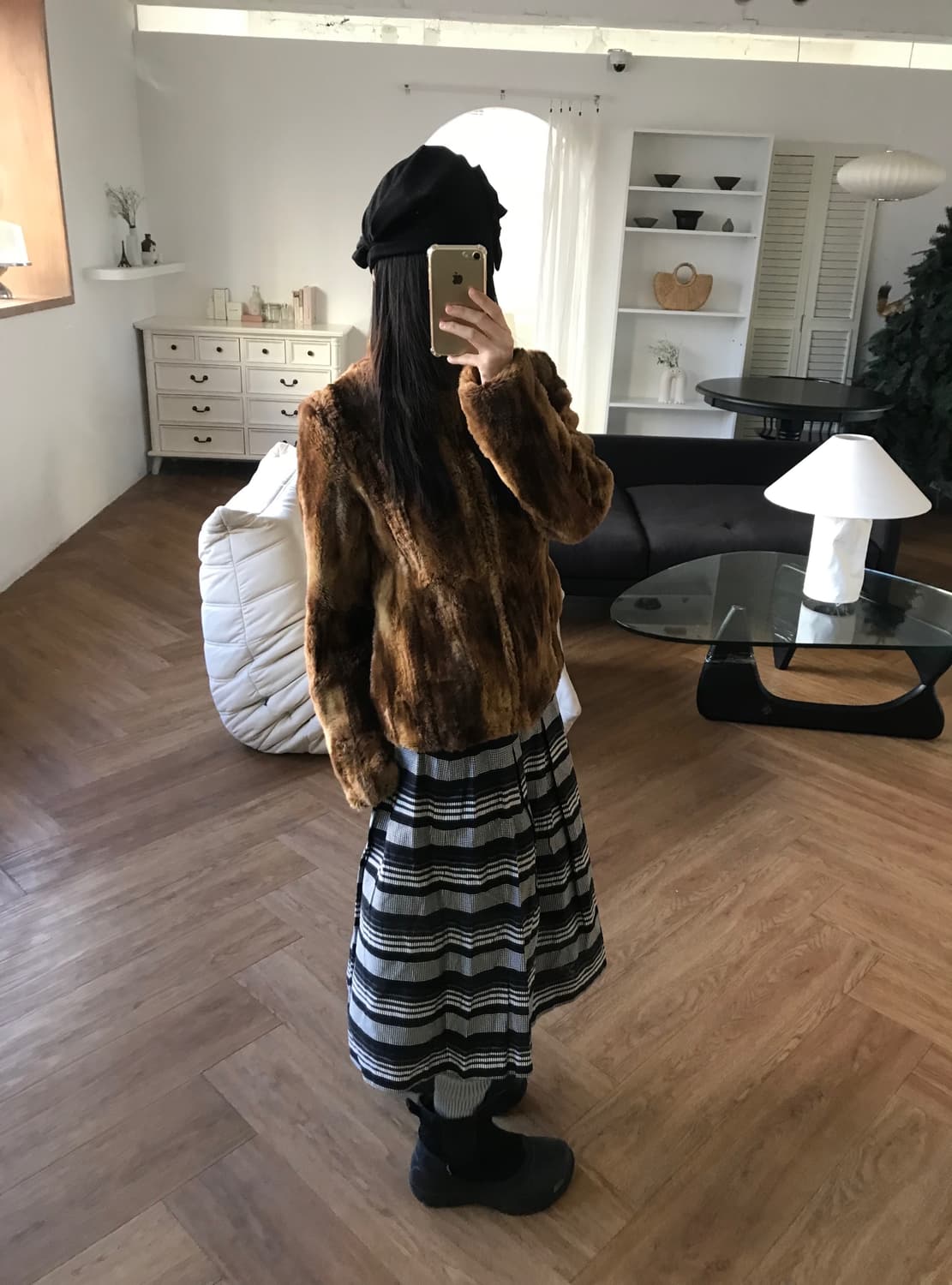 vintage fur zip-up jacket 상품이미지2