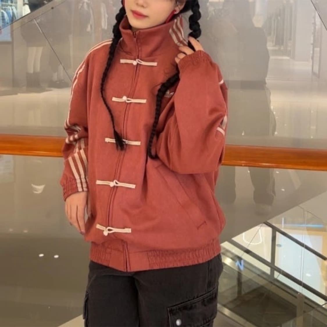 아디다스 차이니즈 스타일 자켓 중티다스 레드 xs 상품이미지2