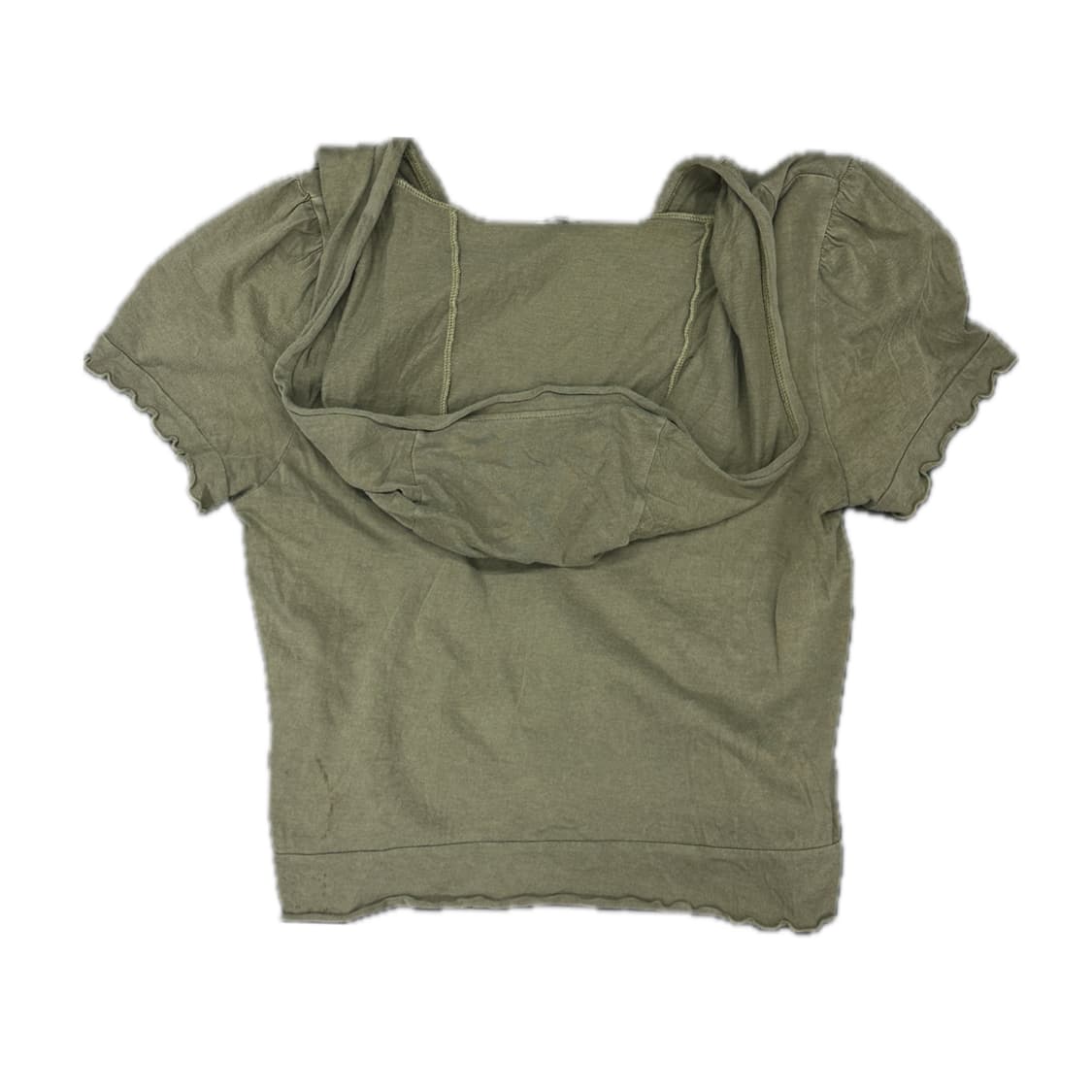 그런지 카키 레이어드 후드 반팔 티셔츠 상의 코디세트 히피 에스닉 상품이미지5