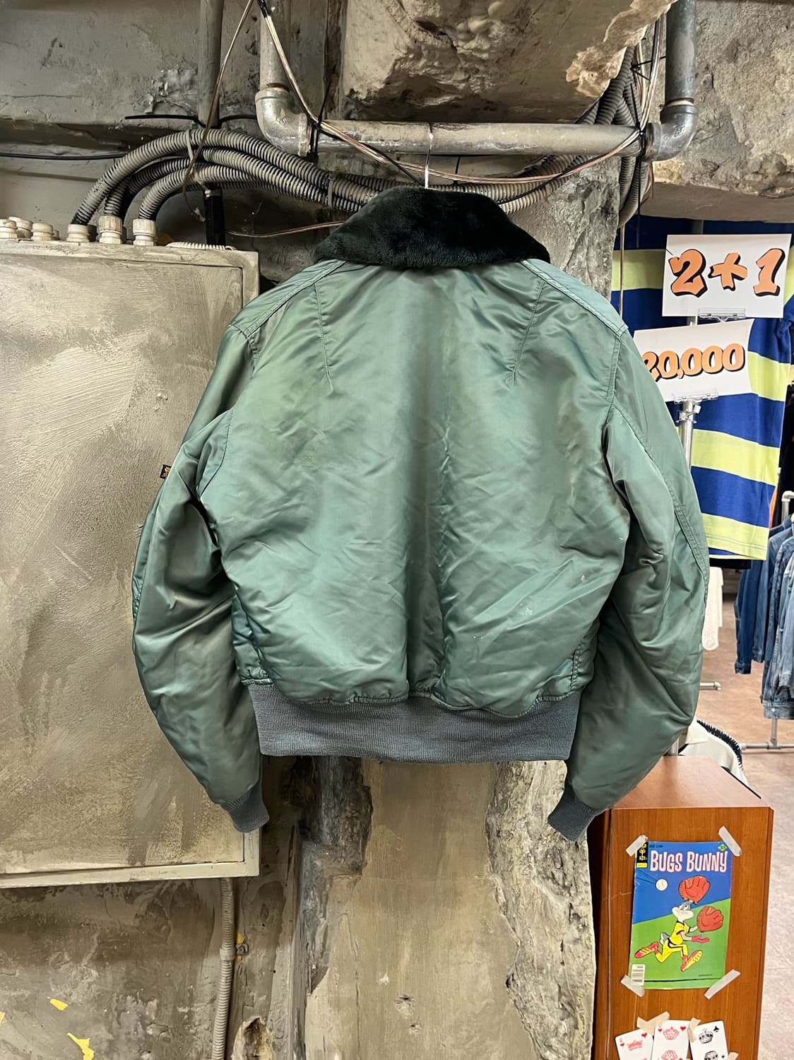 알파인더스트리 B—15D 플라이트 자켓 카키 M #csz3821 상품이미지2