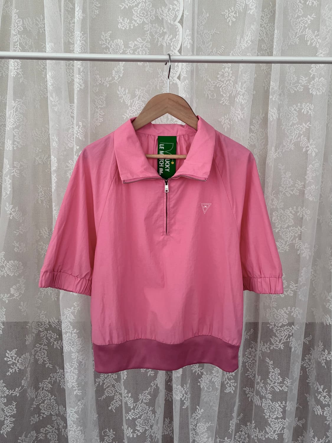 M) 럭키마르쉐 골프 아노락 반팔 핑크 상품이미지1