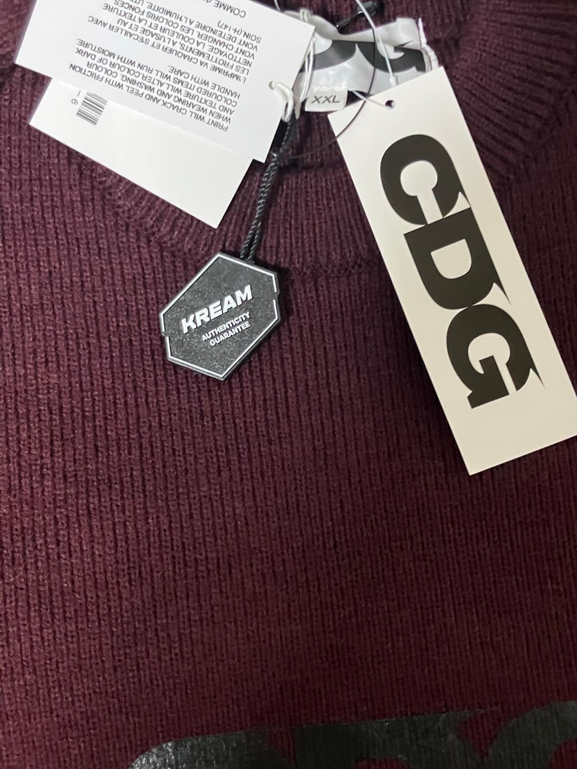 cdg 라운드넥 스쿨 풀오버 xxl 상품이미지2