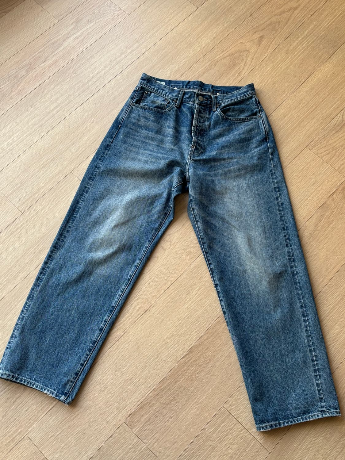 [30] 비헤비어 523L 셀비지 데님 워시드 블루 상품이미지4