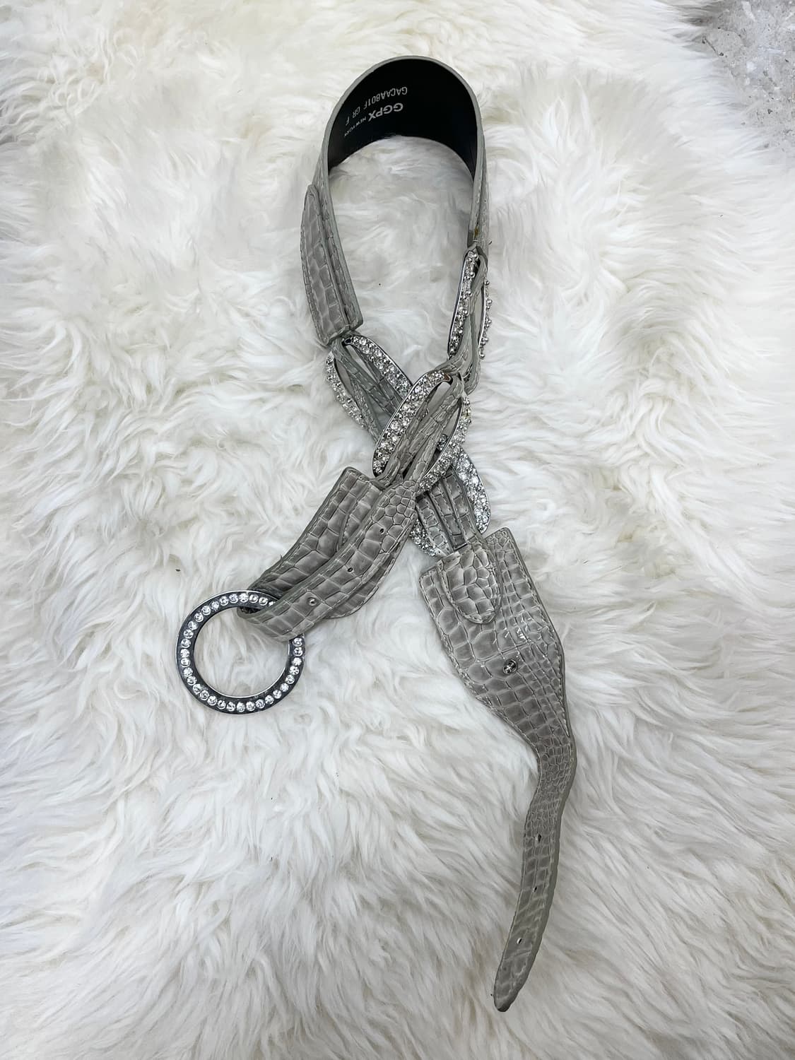 그런지 큐빅 와이드 벨트 상품이미지4